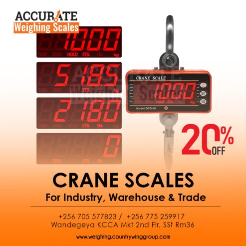Hiweigh crane weighing scale with LCD backlit display