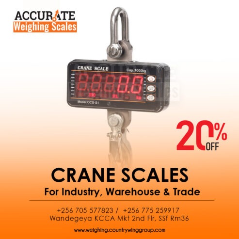 Rugged structure crane weighing scales with 3*AA batteries