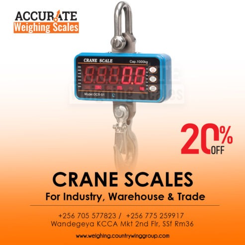 Rugged structure crane weighing scales with 3*AA batteries
