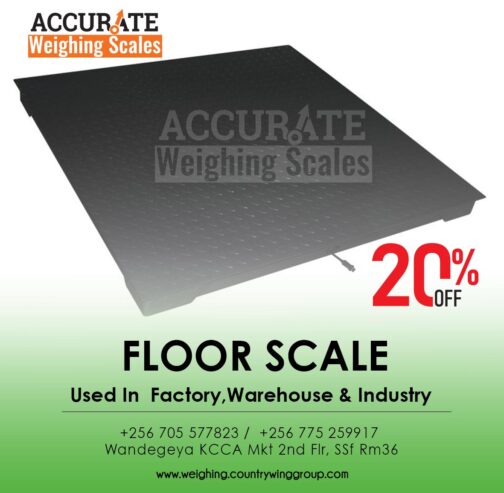 Checkered 5000kg digital floor weighing scales
