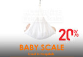 Digital baby scales with plastic scoop platform for babies