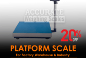 Electronic platform weighing scales with power adapter for s