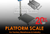 Universal low-profile floor platform weighing scales