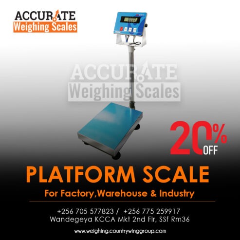 Floor heavy duty platform scales with a wide base weigh