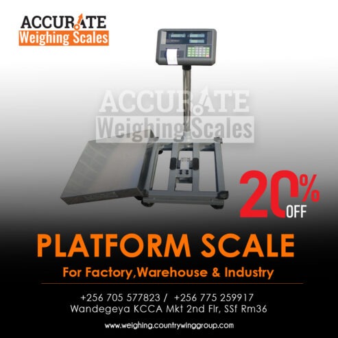 Universal low-profile floor platform weighing scales at supp