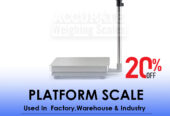 Stainless-steel heavy -duty platform scale with time