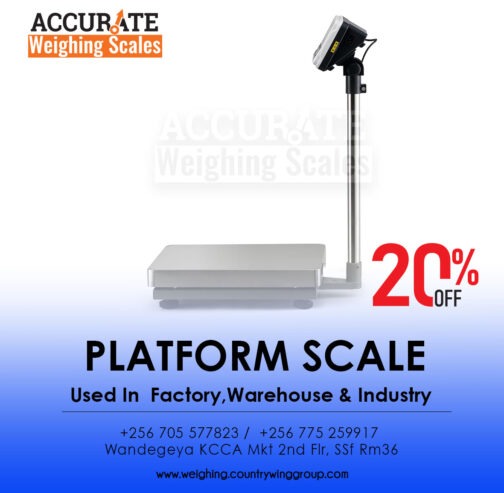 Stainless-steel heavy -duty platform scale with time