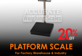 Flat compact designed platform scales with perfect sizes