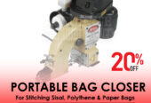 Standard needle thread double locked bag closing machine