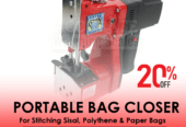 two thread double locked chain stitch bag closer machine