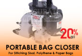 Standard needle thread double locked bag closing machine