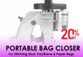 Single needle machine for closing of all kinds of filled bag