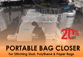 two thread double locked chain stitch bag closer machine