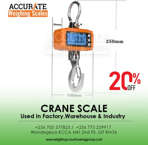 Crane scales with various units like kilograms, pounds a