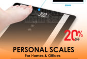 Digital bathroom weighing scales with highly sensitive perfo