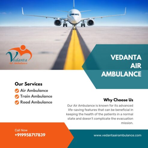 Use Vedanta Air Ambulance in Guwahati with Necessary Medical