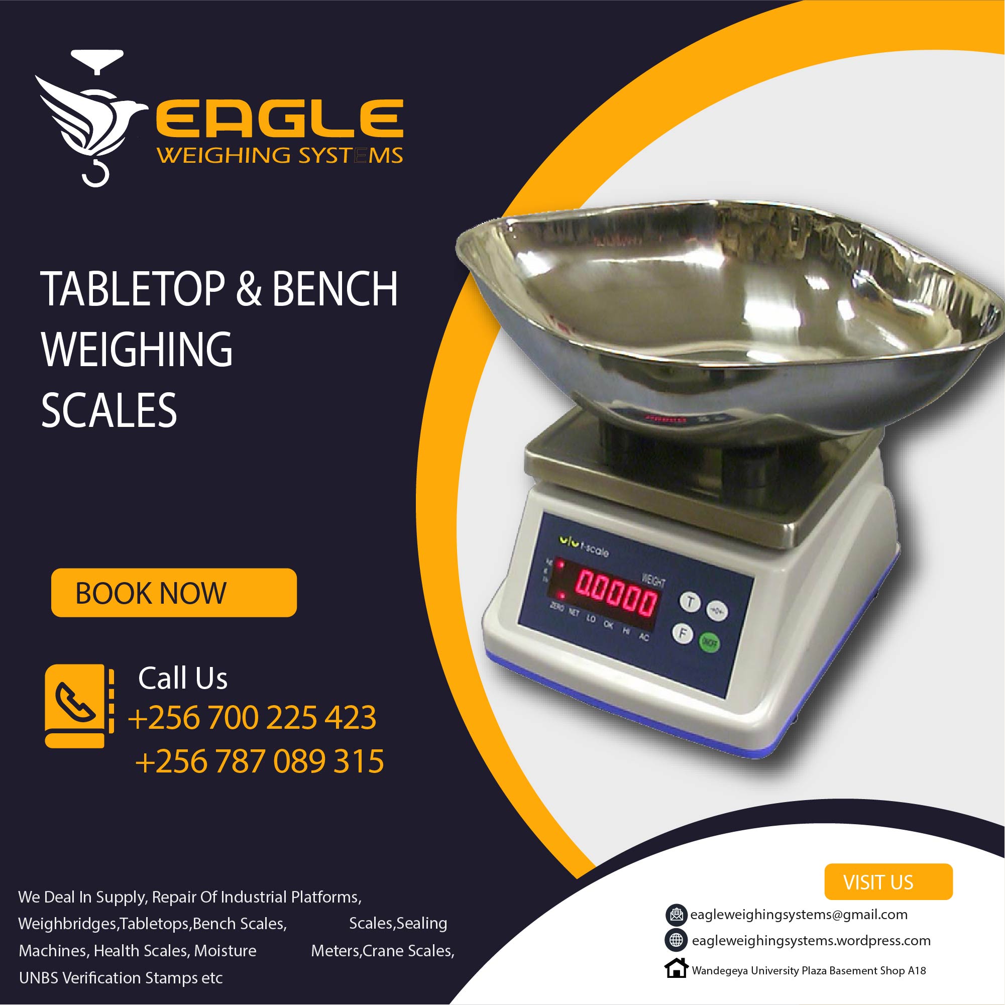TableTop weighing Scales company in Uganda +256 700225423