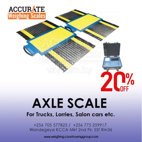 axle car scales with double in and out ramps for stability