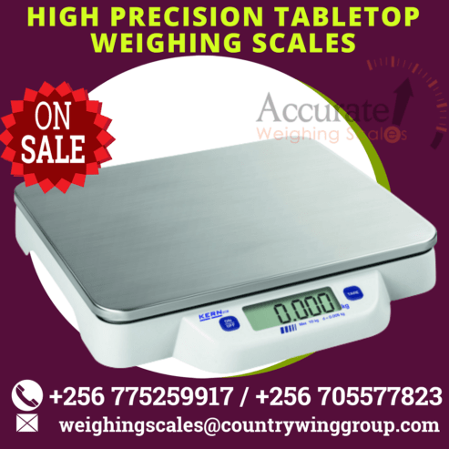 Laboratory precision balance with zero adjustment knob