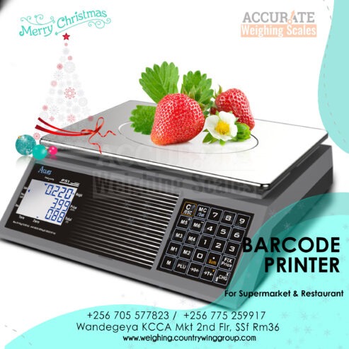 Barcode printer scale with daily, preload reports query