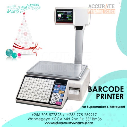 Supermarket barcode printer scale with optional USB