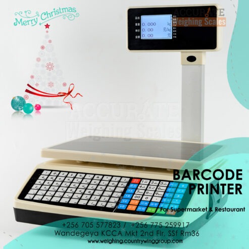 Accurate barcode printer table top scale with cash out