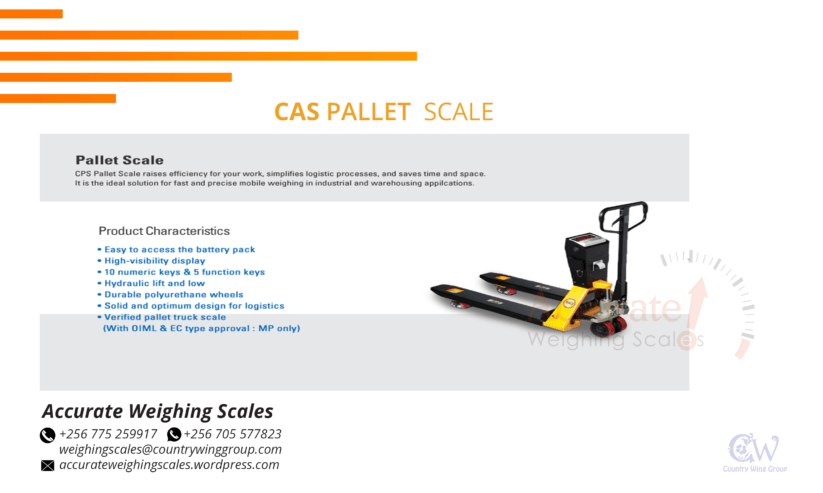 Cas brand pallet trolleys with time/date display