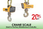 Crane weighing scale with kilogram (kg) and pounds (lb) unit