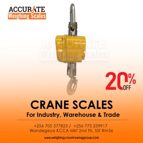 Crane weighing cables which can be calibrated with remote