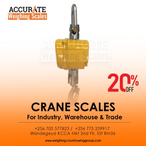 Rugged structure crane weighing scales with 3*AA batteries