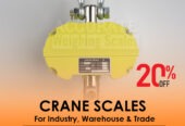 Crane weighing scale with durable one-hour batteries reserve