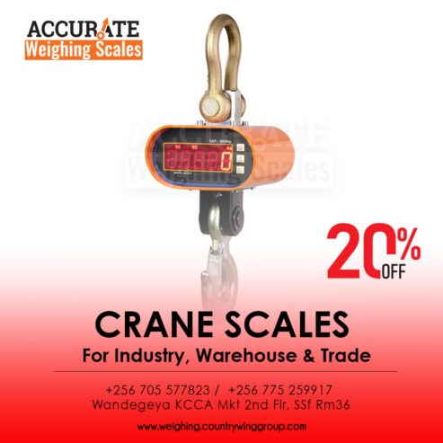 Bright LED display crane weighing scale at a supplier shop