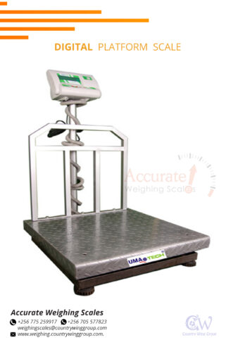 Heavy duty platform scales with switchable buttons