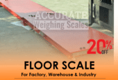 Fabricated of durable steel oversized floor scale