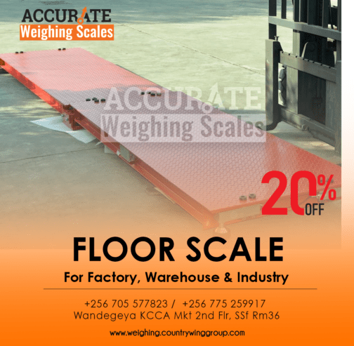 Fabricated of durable steel oversized floor scale