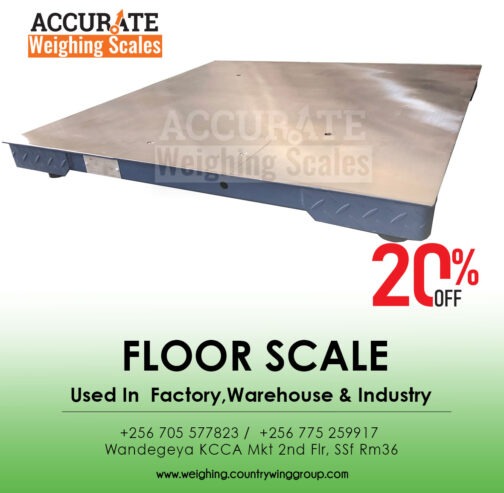 Simple floor weighing scale for distinct weightings