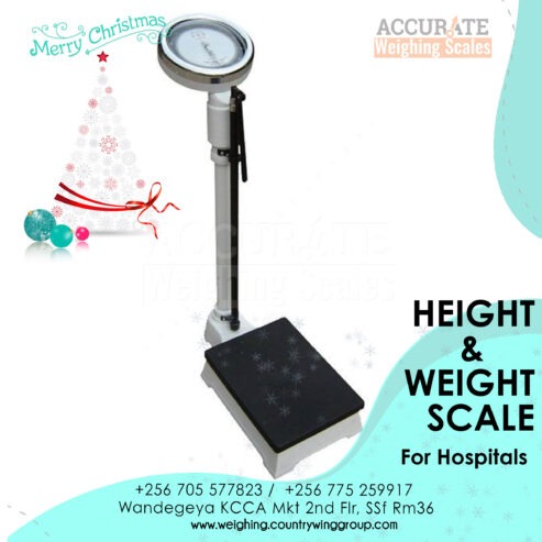 mechanical height and weight scale with capacity up to 220kg