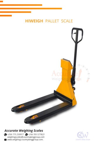 Pallet jacks scales with 540mm width dimensions and wheels