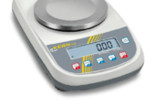 Kern type analytical balance with low battery indication at