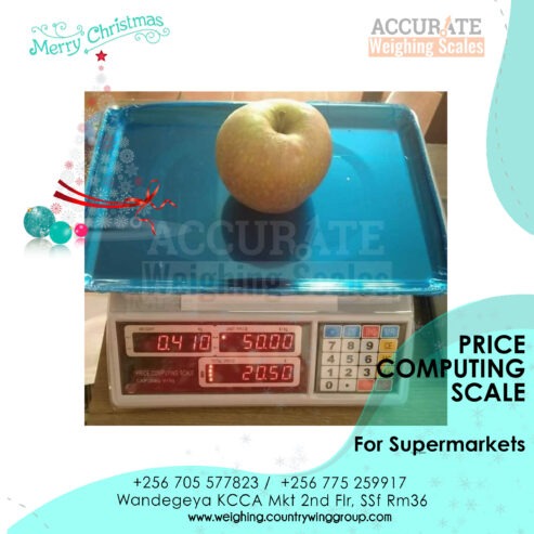 price computing table top scales 3 window rear display