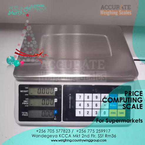 Accurate price computing table top scale with fruit pan