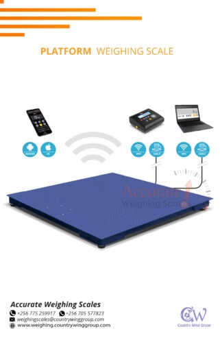 Platform scale with stainless steel cover and standard