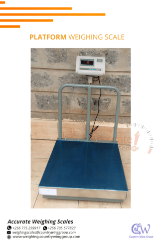 Electronic platform scales calibrations are made