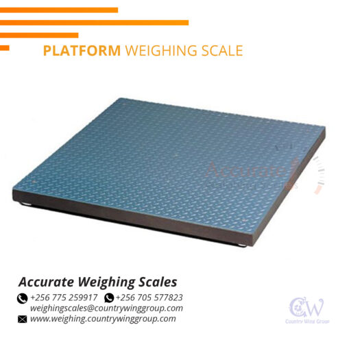 Flat topped platform weighing scales of different capacity