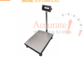 Digital platform weighing scale with stainless steel base