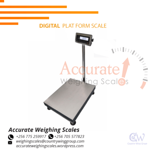 Digital platform weighing scale with stainless steel base