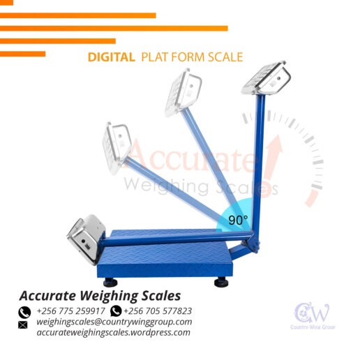 Flexible platform weighing scale with desirable displays