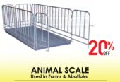 Veterinary weighing scale with stable rubber feet