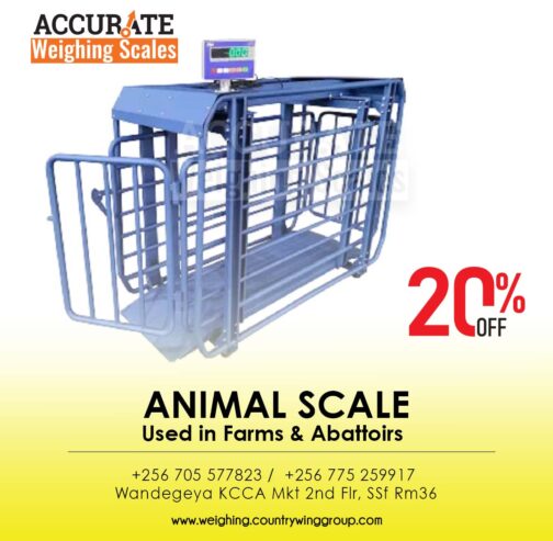 Portable animal weighing scale with 150kg maximum capacity