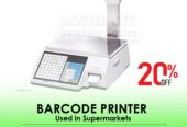 Barcode printing scale with printing speed >50mm/s